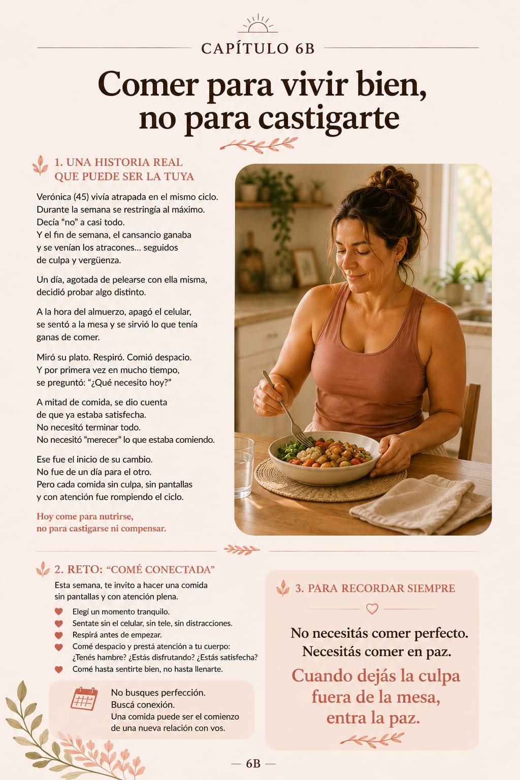 Capítulo 6B · Comer para vivir bien, no para castigarte